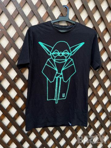 Мъжка тениска Unkut Dada Noir Typo Vert Fluo — размер М, снимка 1 - Тениски - 46467971