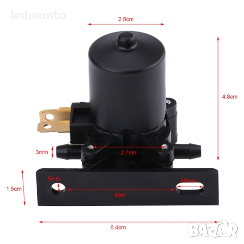 Универсална 12V помпа за чистачки AWP01 – за коли, бусове, камиони, снимка 4 - Аксесоари и консумативи - 51686348