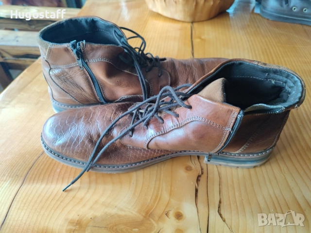 Винтидж мъжки бутикови Calzolai италиански кожени обувки боти45, снимка 5 - Мъжки боти - 52572034