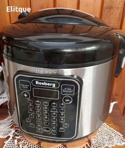 Мултикукър с 31 програми Rosberg, 780W, 5L, Незалепващо покритие, Инокс 2 ГОДИНИ ГАРАНЦИЯ, снимка 2 - Мултикукъри - 52968800