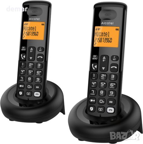 Alcatel E260S Voice Duo - Безжичен телефон с телефонен секретар и 2 слушалки - Стационарен, снимка 2 - Други стоки за дома - 45118873