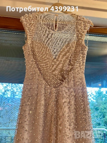Луксозна дизайнерска бална рокля с перли и кристали - S/M, снимка 15 - Рокли - 54203219