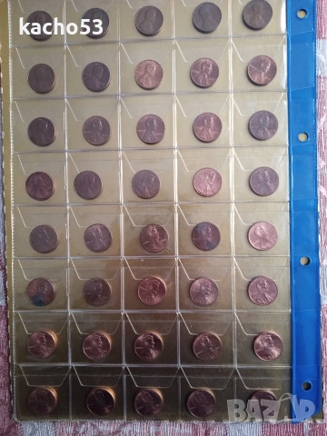 40 броя по 1 цент 1966 - 2016 г. САЩ, снимка 6 - Нумизматика и бонистика - 53152560