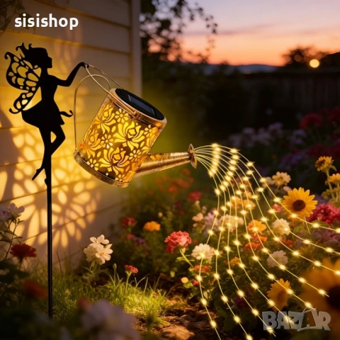 Соларна лейка с приказна фея и LED светлини 4979