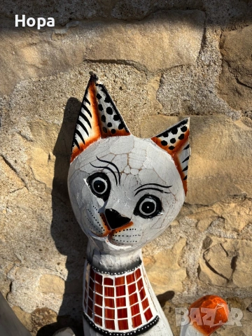 Котка от дърво . Намалени с дефект !, снимка 8 - Статуетки - 49138439