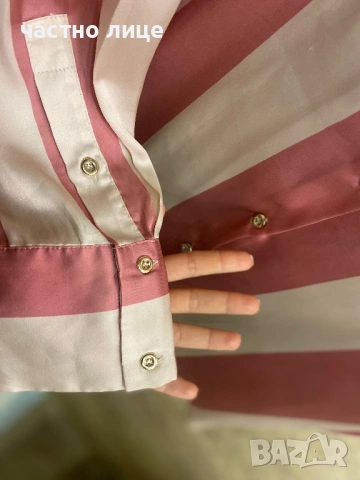 Zara риза сатенена oversize , снимка 5 - Ризи - 54169473