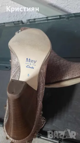 Дамски боти на ток Clarks x Mary естествена кожа eur 38, снимка 5 - Дамски боти - 46917717