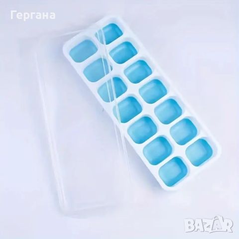 Гъвкава силиконова форма за лед с прозрачен капак, снимка 3 - Аксесоари за кухня - 46385136