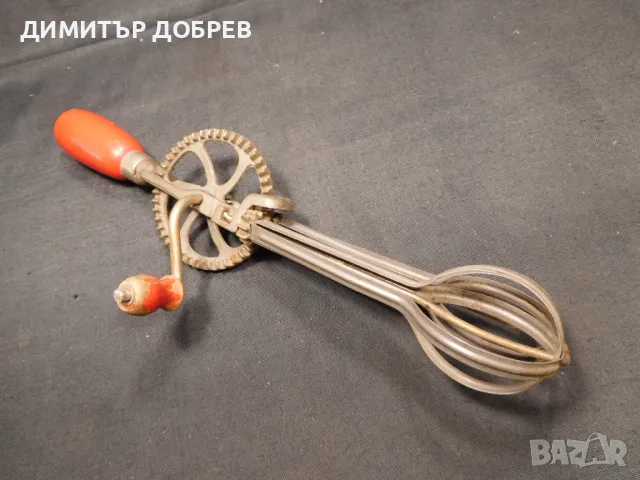 СТАРА РЕТРО РЪЧНА МЕХАНИЧНА БЪРКАЛКА МИКСЕР, снимка 2 - Антикварни и старинни предмети - 49736788