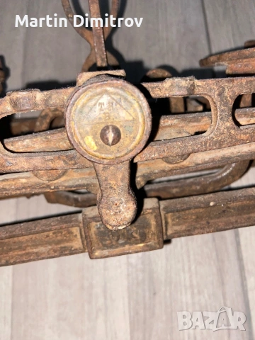Античен кантар, 1912 г., оригинални тежести, маркиран T H B, снимка 5 - Антикварни и старинни предмети - 53066886