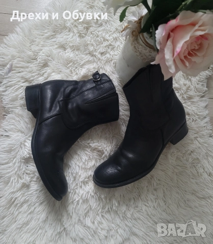 Черни боти естествена кожа 38 номер , снимка 5 - Дамски боти - 52686036