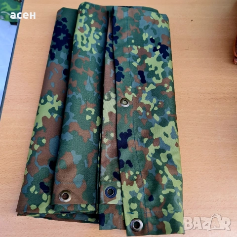 Камуфлажни платнища с капси Тип Flecktarn, снимка 5 - Къмпинг мебели - 36905615