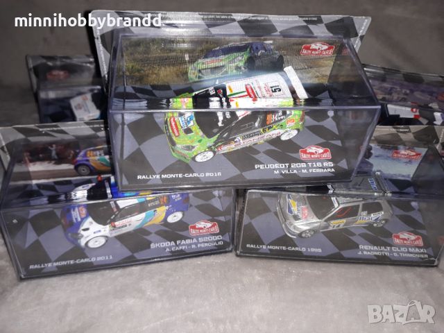 Peugeot 208 T16 R5 Skoda Fabia S2000 Renault Clio Maxi 1.43 Eaglemoss Rally Monte-Carlo, снимка 1 - Колекции - 46522825