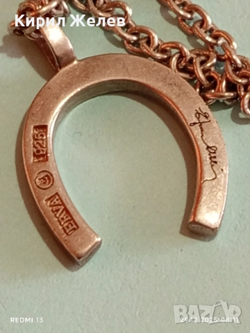 Сребърно колие TAKE NO SHIT на шведската дизайнерка на бижута Efva Atting 18911, снимка 9 - Колиета, медальони, синджири - 52924792