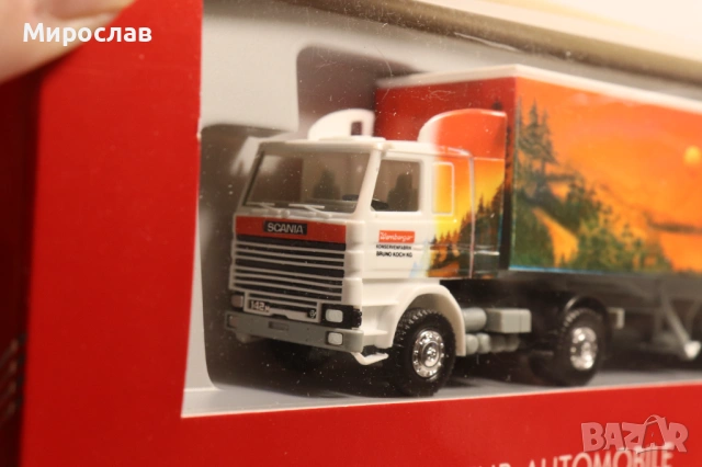 HERPA H0 1/87 SCANIA КАМИОН ТИР ВЛЕКАЧ МОДЕЛ КОЛИЧКА, снимка 4 - Колекции - 53947733