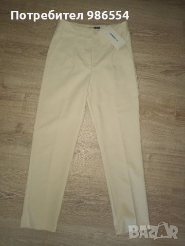 Дамски бежов панталон нов висока талия размер 36, снимка 3 - Панталони - 46400105