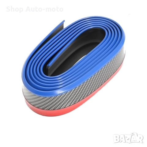 Спойлер за броня Automat - черен карбон - синя лента