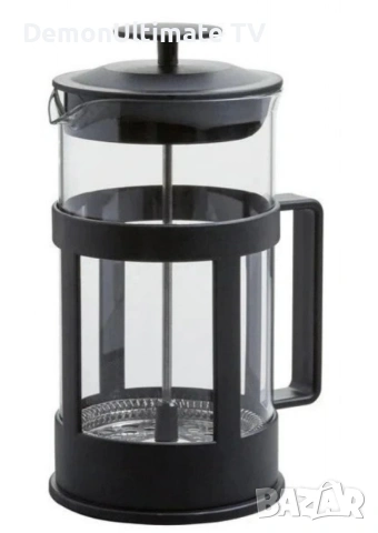 Френска преса за чай и кафе, З5Омл/бООмл. Стъкло с пластмасова основа