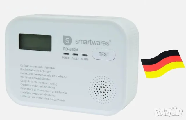 Smartwares PD-8826 детектор за въглероден окис , снимка 2 - Друга електроника - 49151742