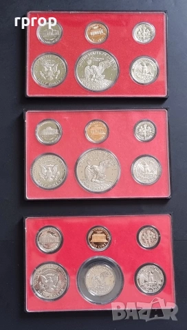 САЩ.
Пруф серия . Банкова капсула. Сан Франциско.
1977,78,79 година., снимка 8 - Нумизматика и бонистика - 49601605