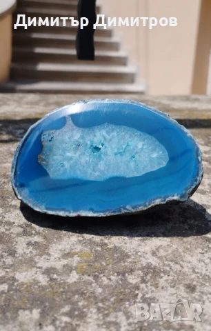Естествен масивен син ахат. Идея за подарък., снимка 2 - Арт сувенири - 50604470