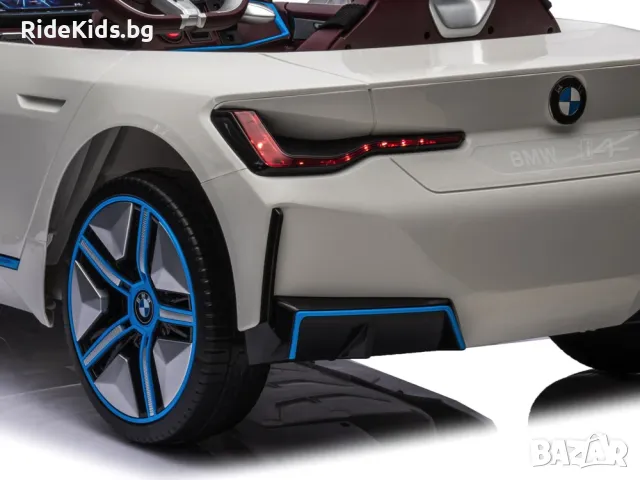 BMW i4 акумулаторна кола 12V - Детска акумулаторна кола, Бяла, EVA гуми, 4x4, снимка 9 - Детски велосипеди, триколки и коли - 49731440