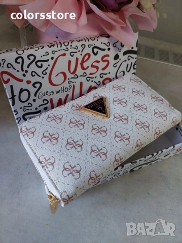 Бяло дамско портмоне Guess/SG91y, снимка 5 - Портфейли, портмонета - 51719179