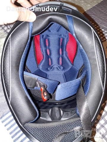 Мото каска QKE full face 59-60 см , снимка 7 - Аксесоари и консумативи - 53685578