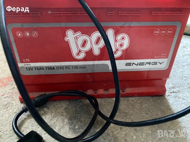Акумулатор Topla 75AH 750A, снимка 2 - Аксесоари и консумативи - 53768708
