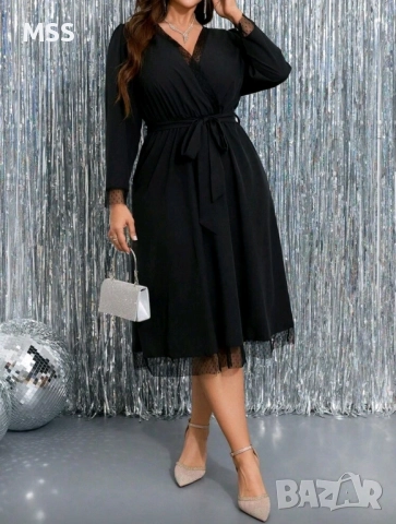 Официална черна рокля