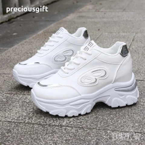 Дамски сникърси, налични в златист и сребрист цвят, снимка 7 - Маратонки - 51388036