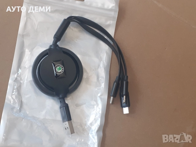 Качествен 3 в 1 кабел за зареждане на мобилни устройства Смартфон Телефон , снимка 7 - USB кабели - 52132530