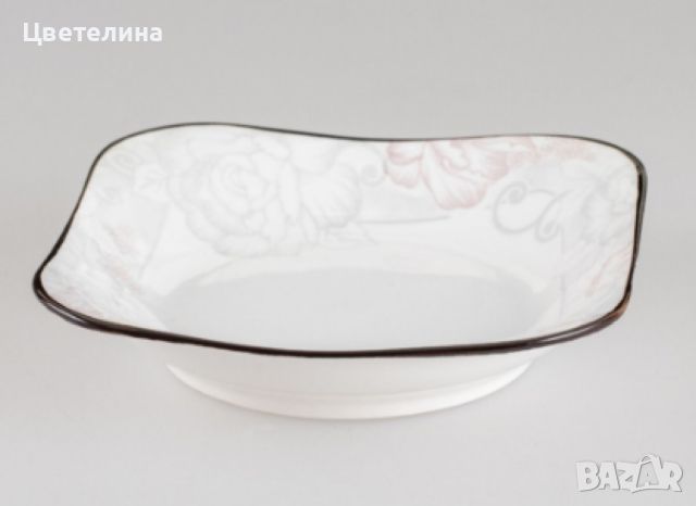 Елегантна керамична чиния, снимка 3 - Сервизи - 46405999