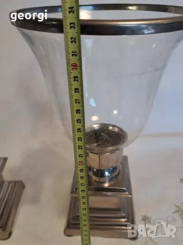 два настолни иноксови свещника  25/2, снимка 10 - Декорация за дома - 50035339