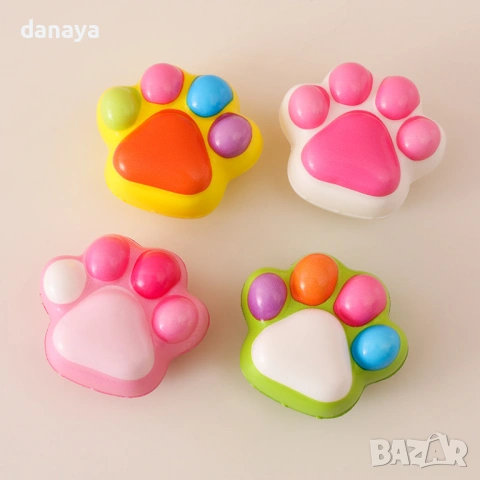 6481 Антистрес скуиши лапичка мека играчка за стискане тип squishy, 5 см, снимка 2 - Други - 53768199