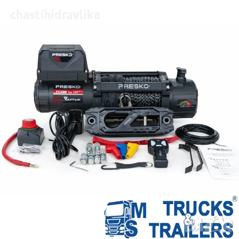 Електрическа лебедка със синтетично въже PRESKO RAPTOR 13.500 FAST 12V