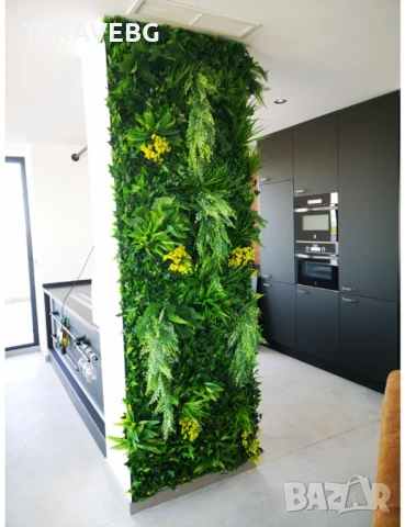 Зелени декоративни пана, снимка 5 - Изкуствени цветя - 50801470