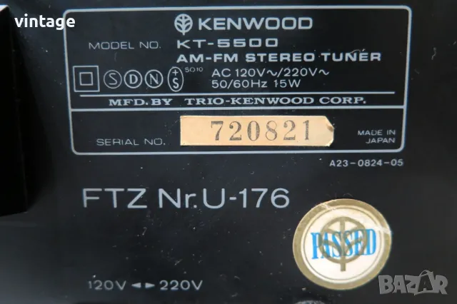 Kenwood KT-5500 AM/FM Stereo Tuner, снимка 8 - Други - 49409759