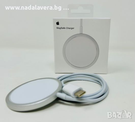  Apple MagSafe Charger поставка за безжично зареждане Apple iPhone 8–15 ProMax, снимка 2 - Безжични зарядни - 37119313