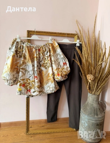 Дизайнерски Панталон KAFFE и бохо риза H&M, снимка 2 - Панталони - 54262666