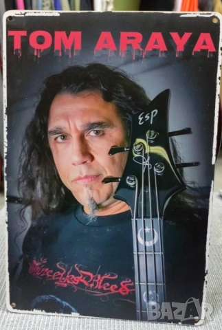 Tom Araya-табела(плакет)от дървен шперплат