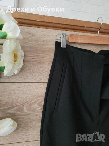 Черен панталон висока талия ZARA , снимка 8 - Панталони - 49908536