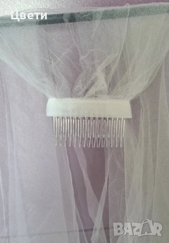 Бели сватбени воали и малка дамска чанта, снимка 4 - Сватбени аксесоари - 50552408