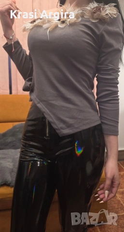 Дамска Блузка с 3D Цветя с падащо деколте , снимка 2 - Корсети, бюстиета, топове - 53991309