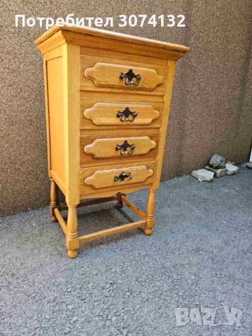 Масивен дъбов скрин в стил Рустик, снимка 3 - Скринове - 49680344