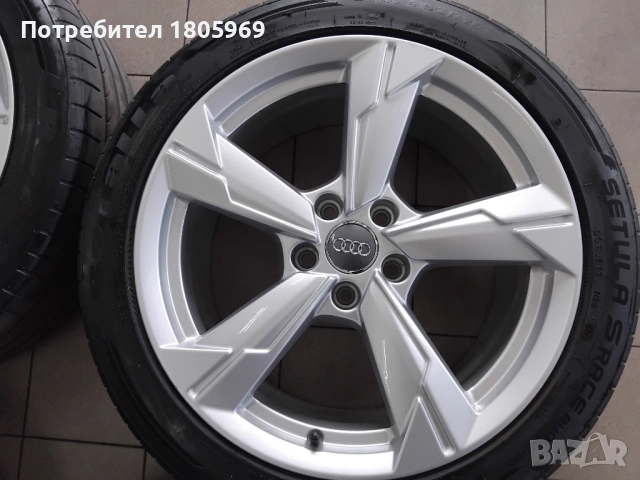 4бр. ал. джанти Audi (оригинални) 5x112 , 8x18 , ET39, централен отвор 66,5мм, снимка 3 - Гуми и джанти - 53807125