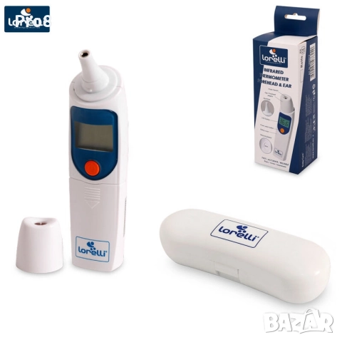 Термометър с инфрачервен сензор Lorelli, за ухо и чело