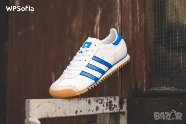 Adidas Originals ROM Leather White Blue Чисто Нови Ест Кожа UK8 / EU42, снимка 8 - Маратонки - 50548879