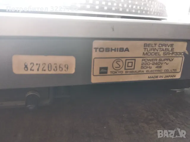 Toshiba sr f330. 1980г. За части, снимка 1 - Грамофони - 47605062