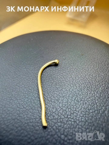 Златна обеца за пъп /585/, снимка 3 - Обеци - 53595892